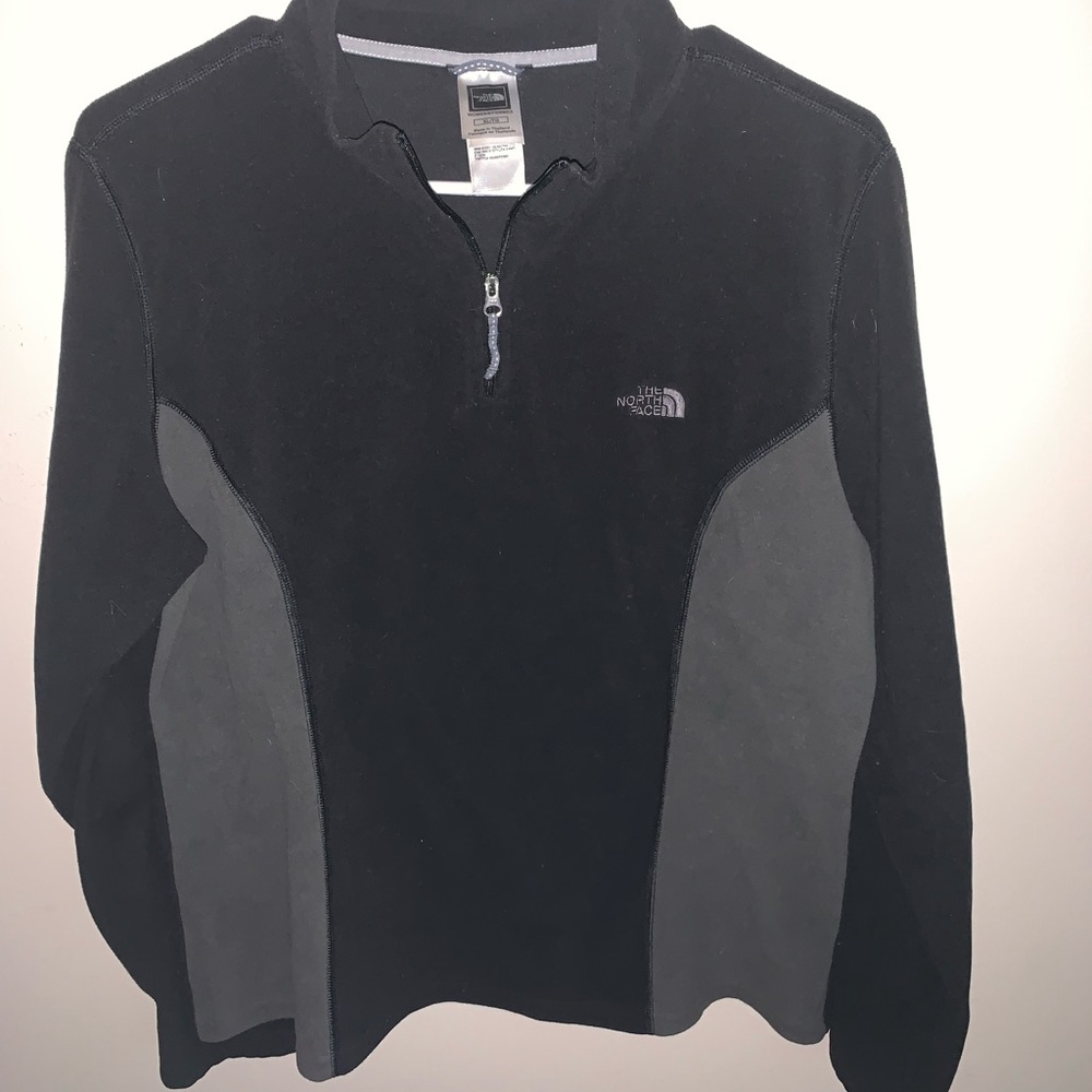 The North Face black & gray quarter zip jacket XL